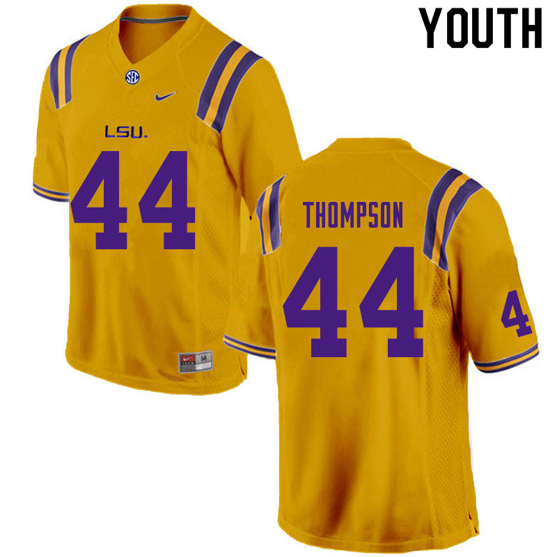 Youth #44 Dylan Thompson LSU Tigers College Football Jerseys Sale-Gold